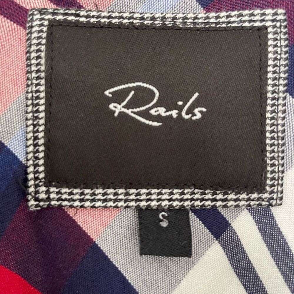 Rails "The Carmen" Red White Blue USA Patriotic Plaid Check Button Down Shirt S - Picture 3 of 7